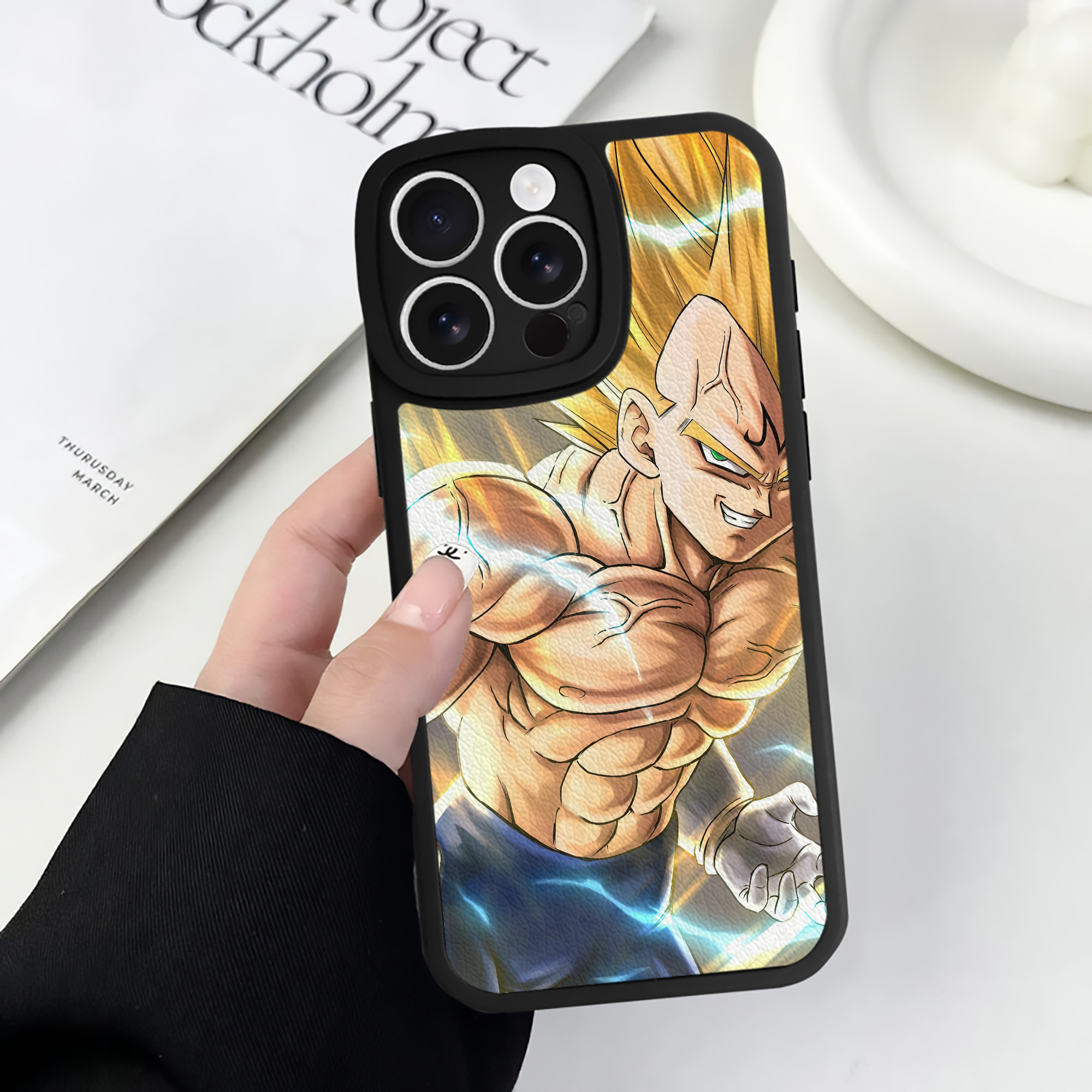 （画像用） ドラゴンボール DRAGON BALL 【iPhone 16シリーズ対応】シリコンスマホケース（レザー調） 材質：シリコン